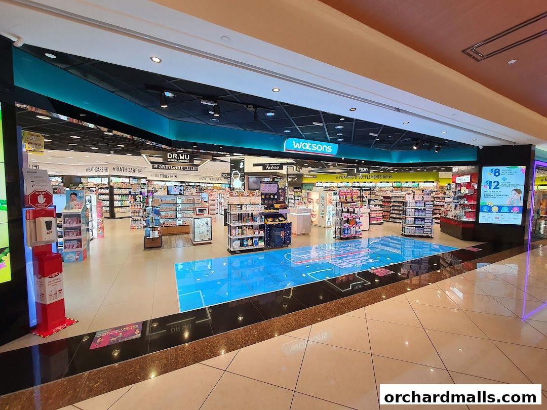 Interior view of a Watsons pharmacy and health store with various products on display.