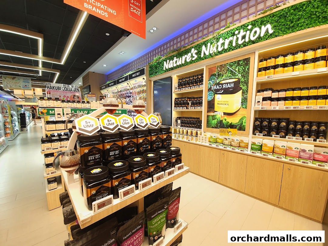 Interior view of a health and wellness store showcasing various health products.