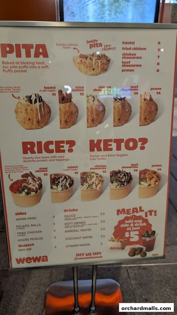 Menu page for WEWA - orchardgateway