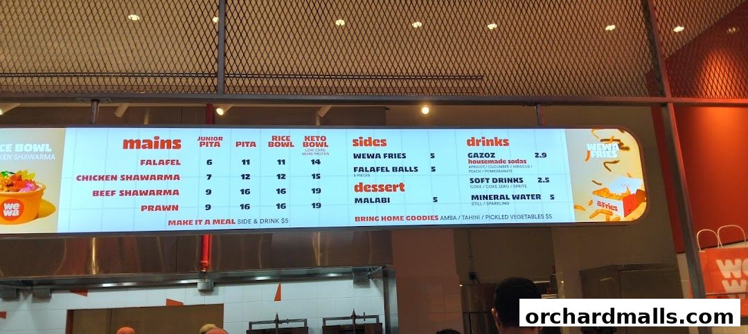 Menu page for WEWA - orchardgateway