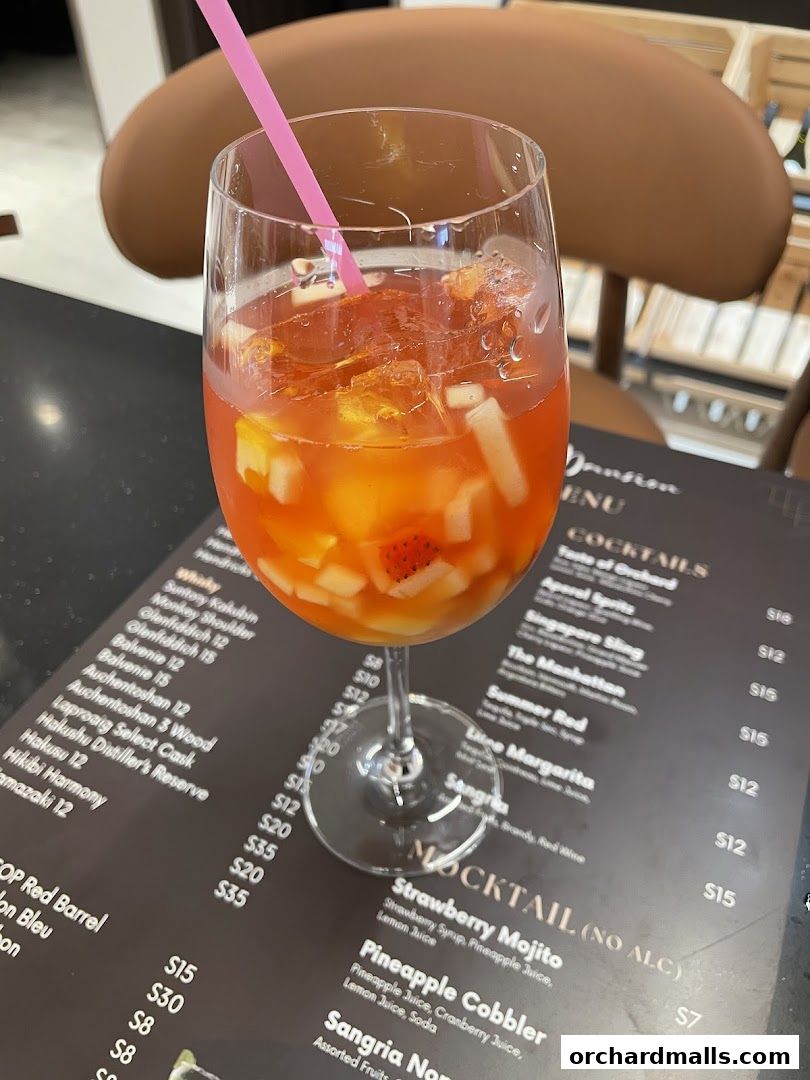 Menu page for Wine Mansion - Orchard