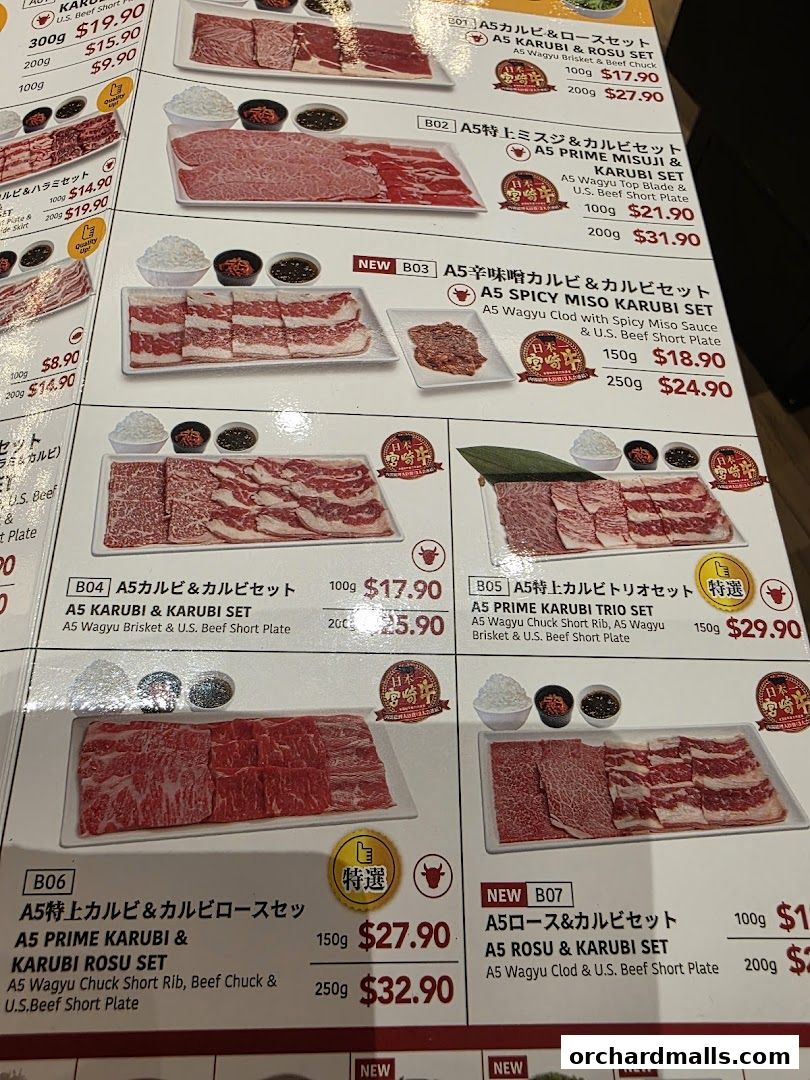 Menu page for Wingstop The Cathay