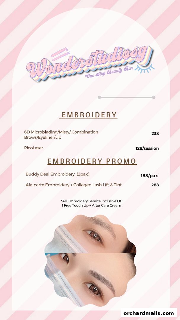 Menu page for WonderStudioSG.Far East Plaza