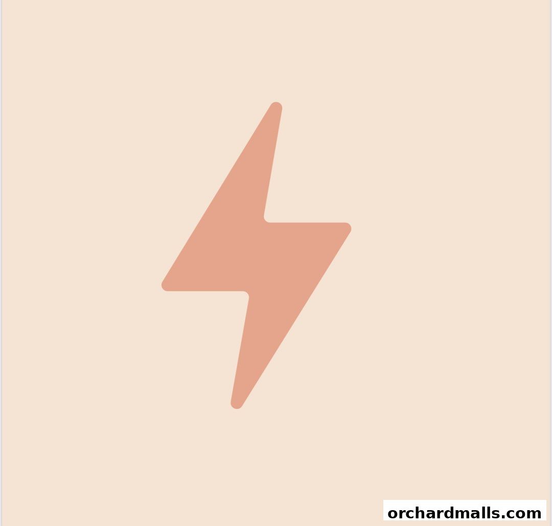 A minimalist graphic of a peach-colored lightning bolt on a cream background.