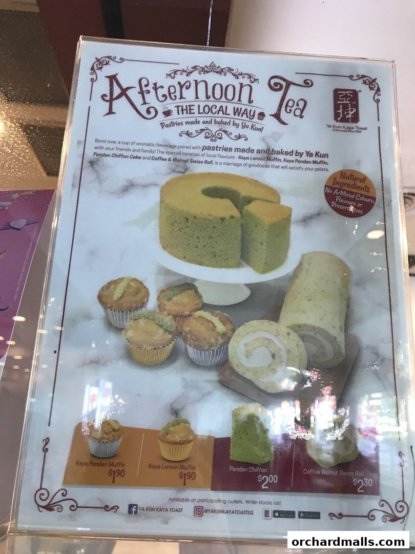 Menu page for Ya Kun Kaya Toast 313somerset