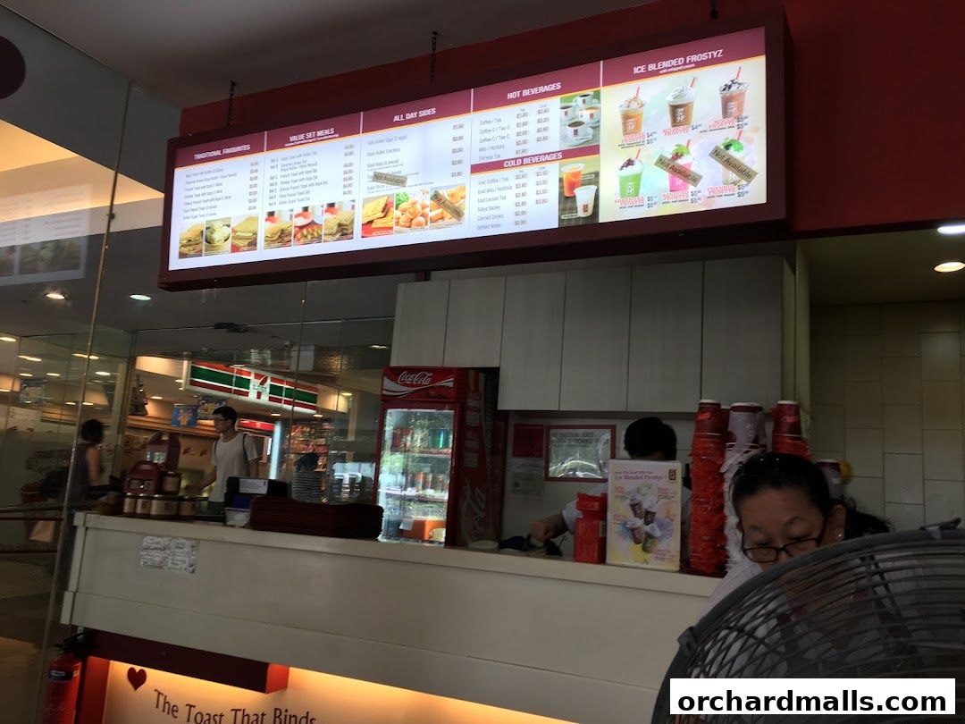 Menu page for Ya Kun Kaya Toast 313somerset