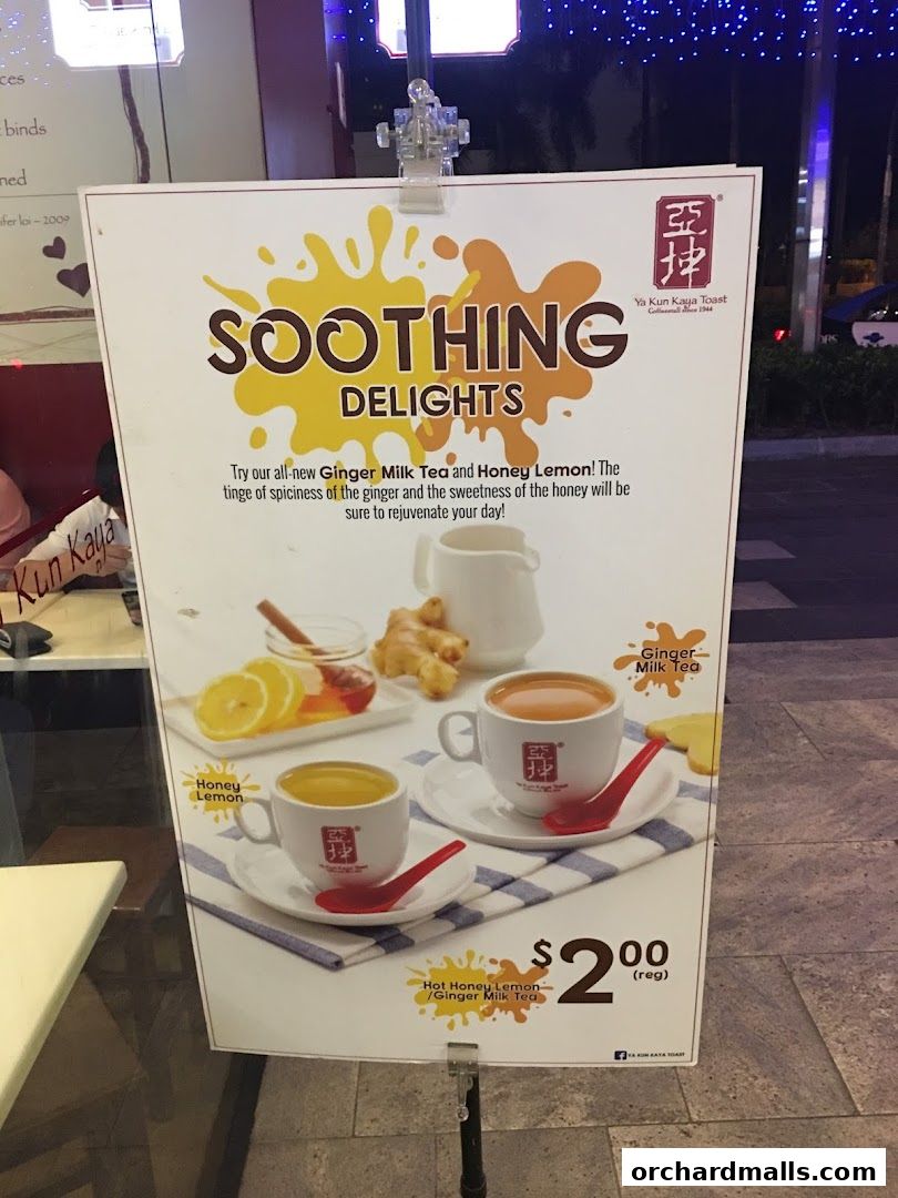 Menu page for Ya Kun Kaya Toast 313somerset