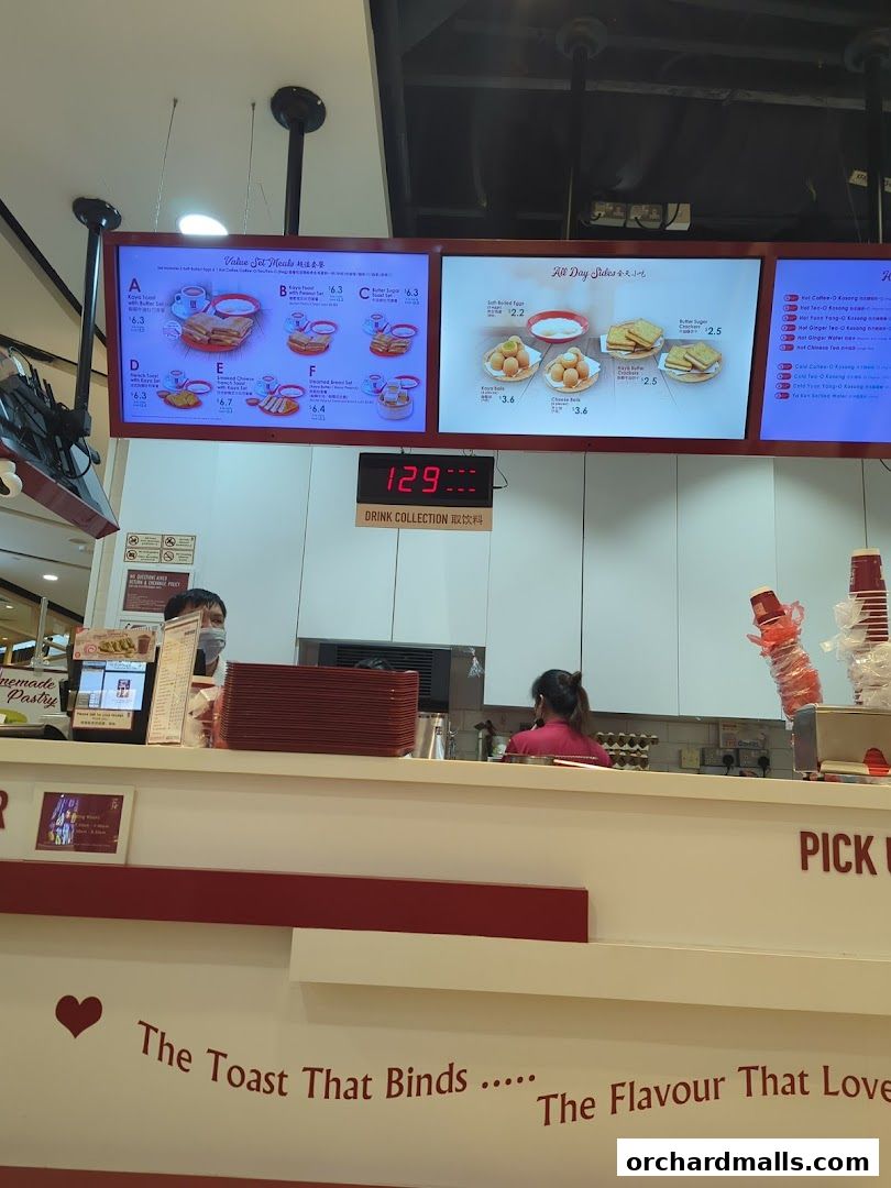 Menu page for Ya Kun Kaya Toast Far East Plaza