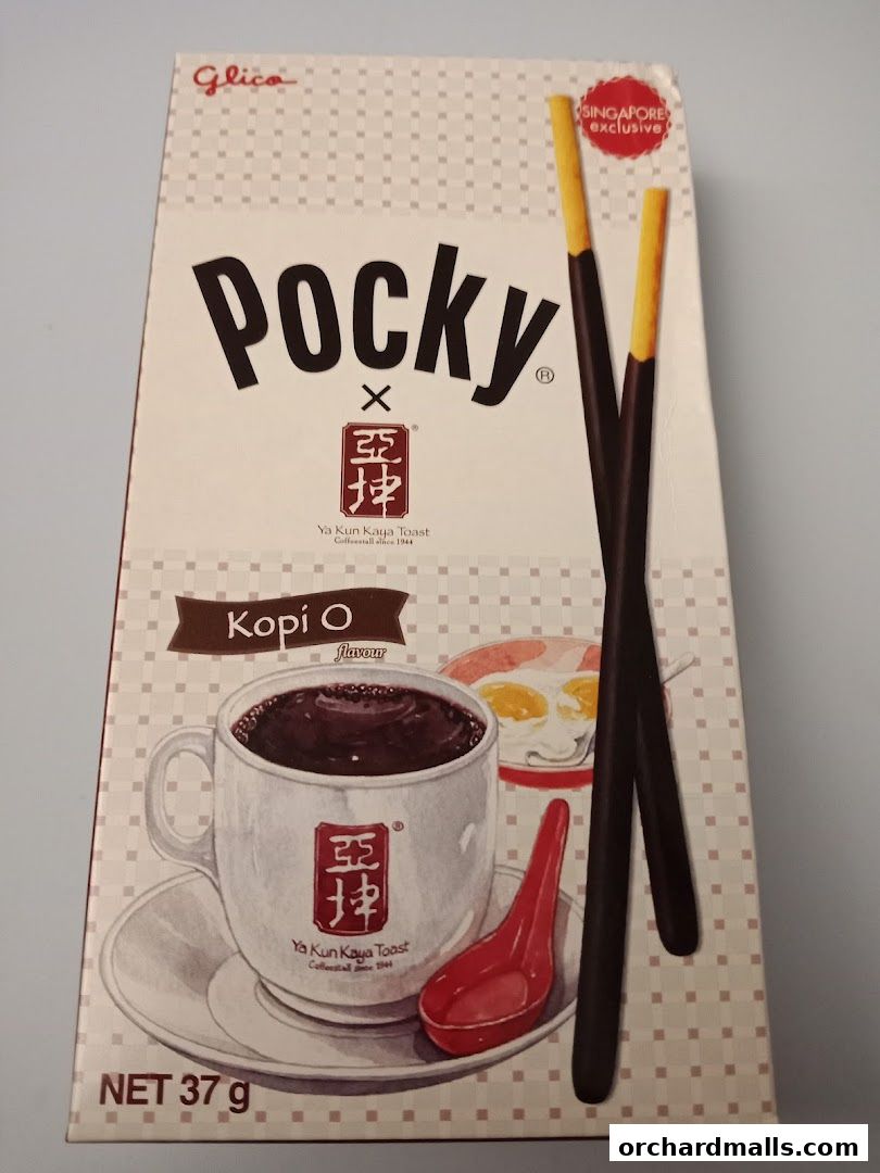 A box of Pocky Kopi O flavour collaboration with Ya Kun Kaya Toast.