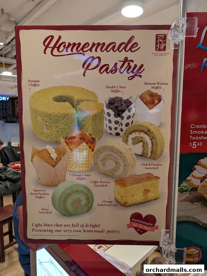 Menu page for Ya Kun Kaya Toast