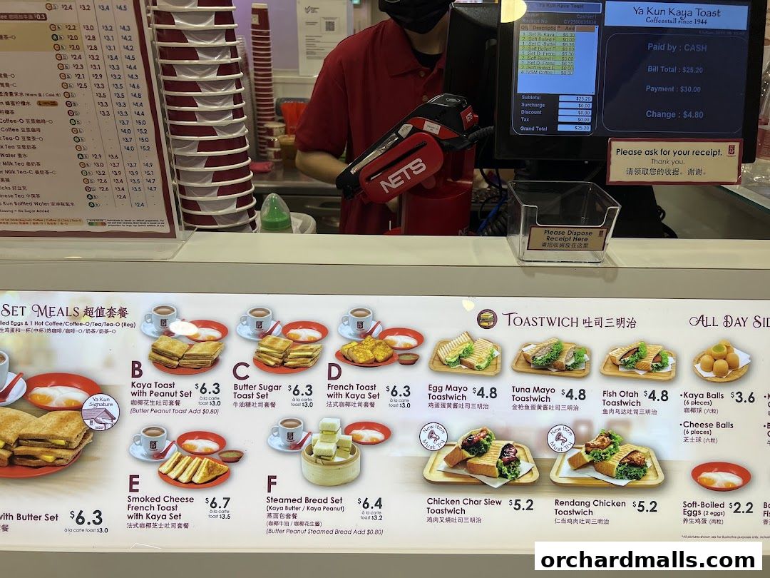 Menu page for Ya Kun Kaya Toast The Cathay