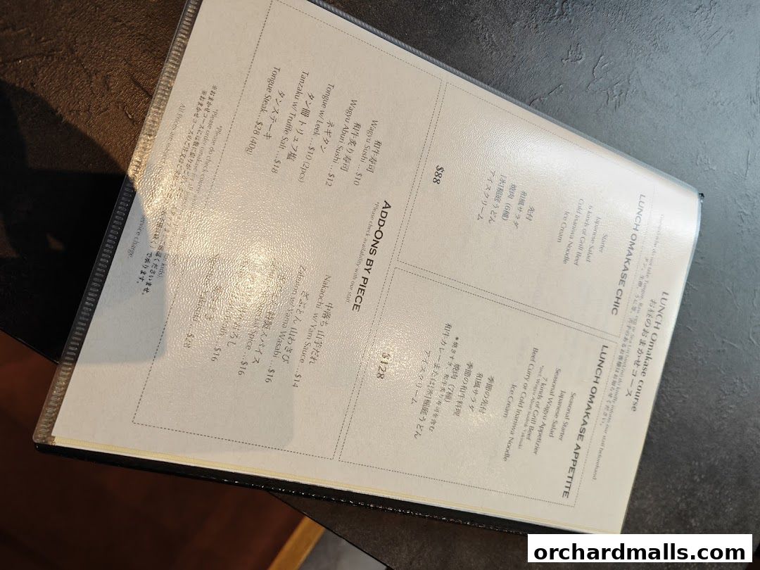 Menu page for Yakiniquest