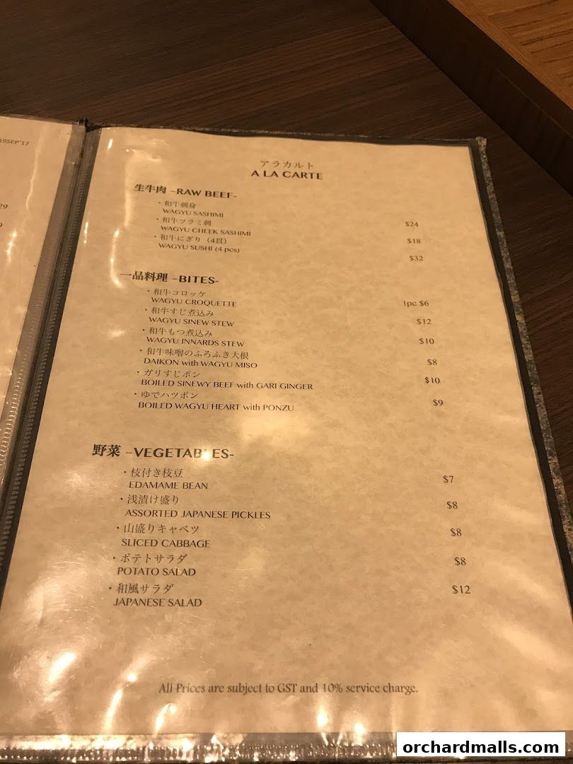 Menu page for Yakiniquest