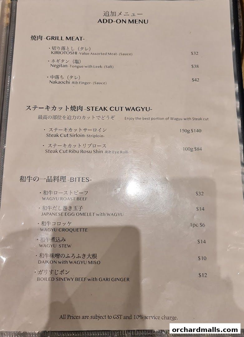 Menu page for Yakiniquest