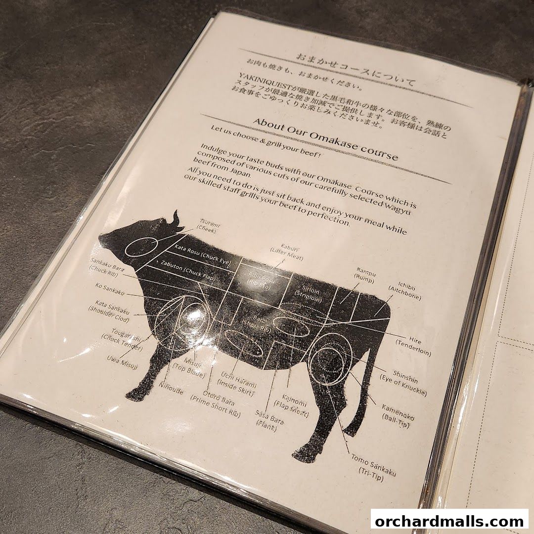 Menu page for Yakiniquest