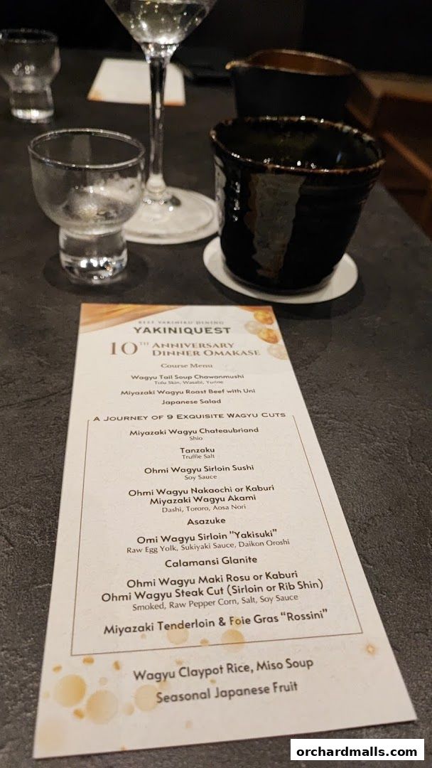 Menu page for Yakiniquest