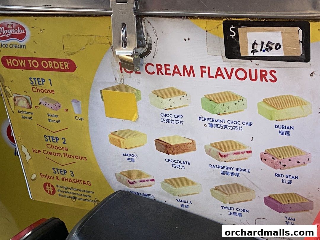 Menu page for Yellow Ice Cream Uncle