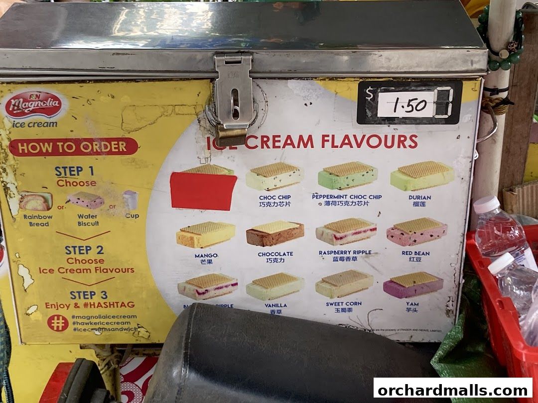 Menu page for Yellow Ice Cream Uncle