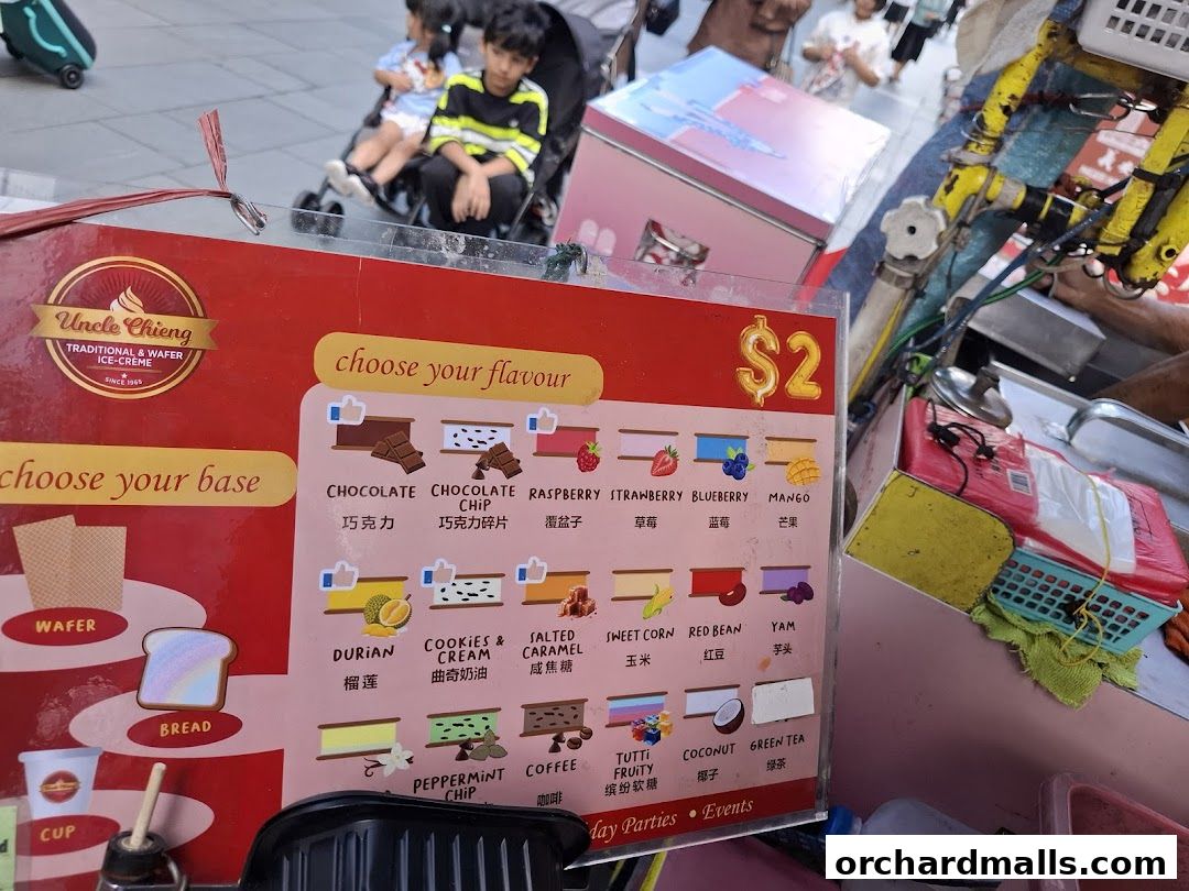 Menu page for Yellow Ice Cream Uncle