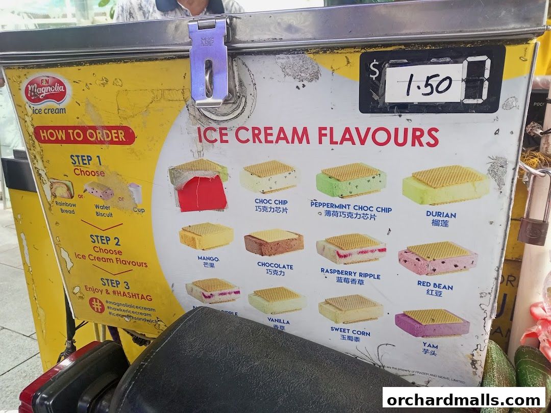 Menu page for Yellow Ice Cream Uncle