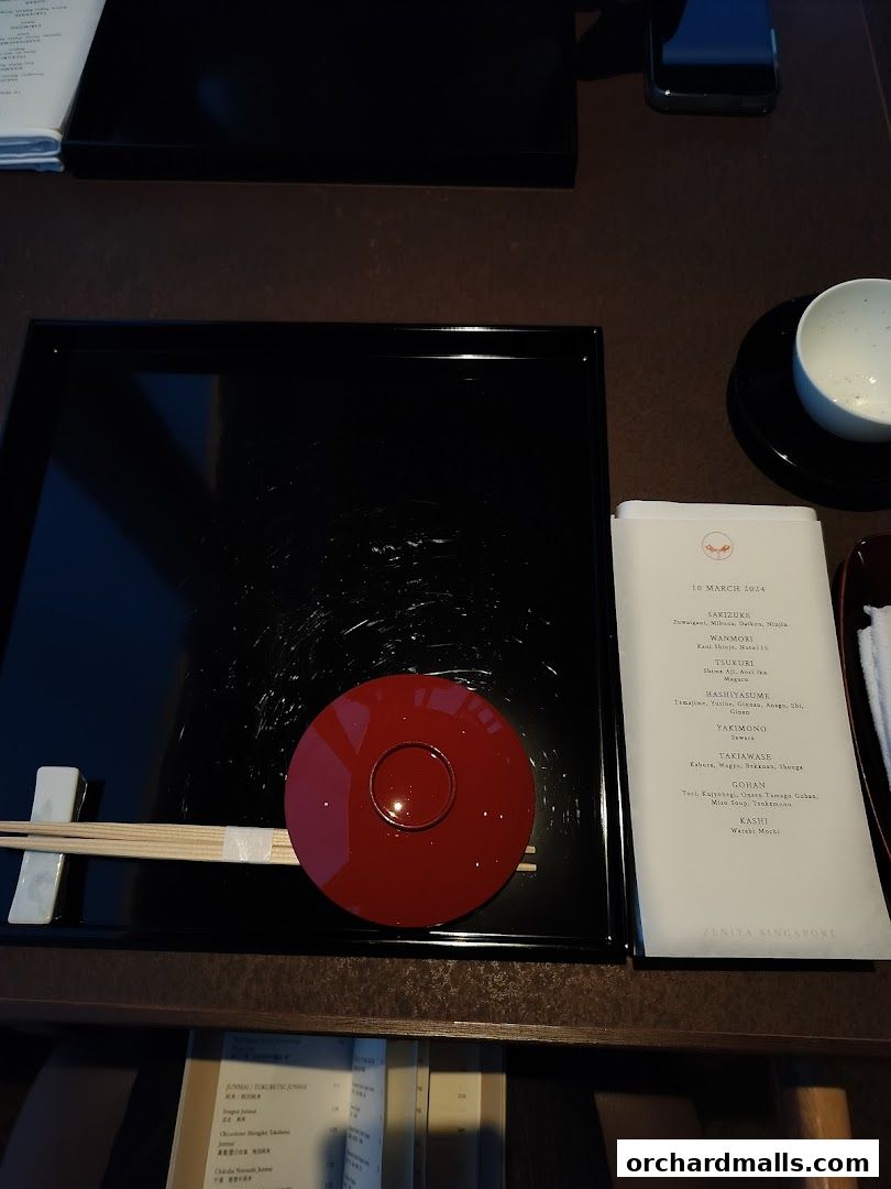 Menu page for Zeniya Singapore