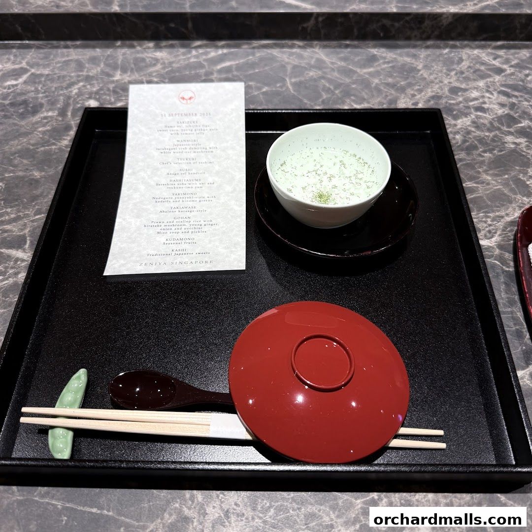 Menu page for Zeniya Singapore