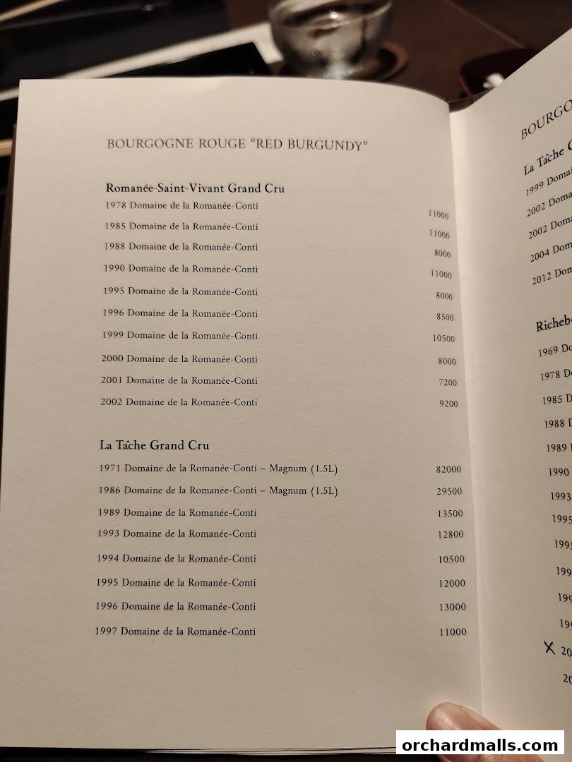 Menu page for Zeniya Singapore