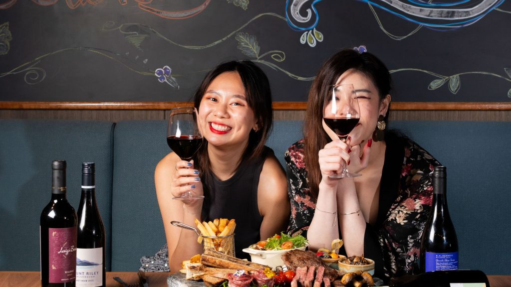 Wine Down @ Stevens banner showing the Saturday free-flow wine and cheese sessions