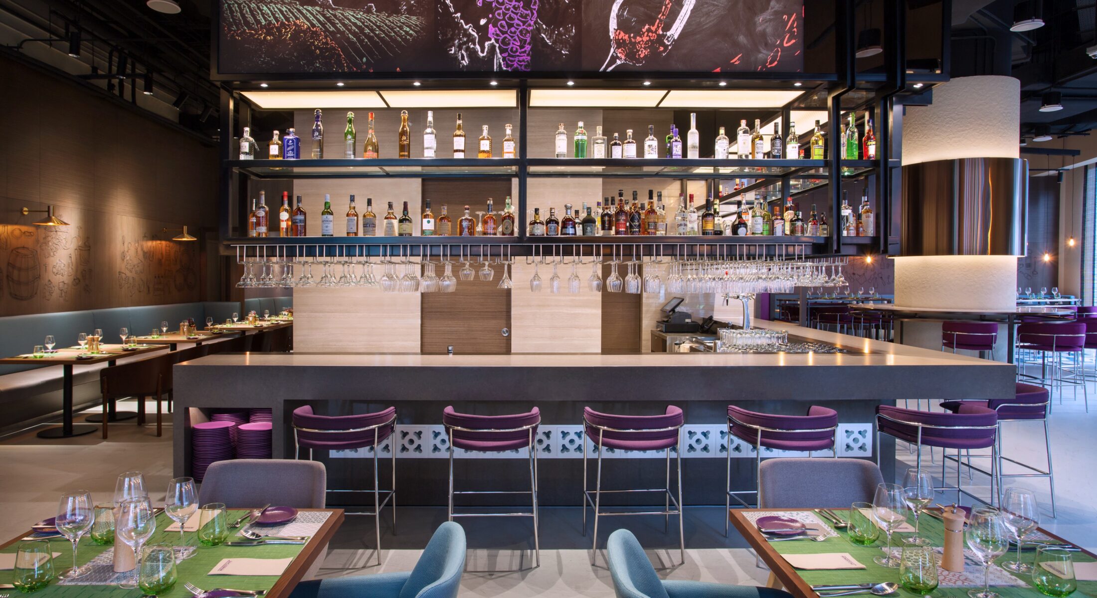Winestone bar interior at Mercure Singapore on Stevens